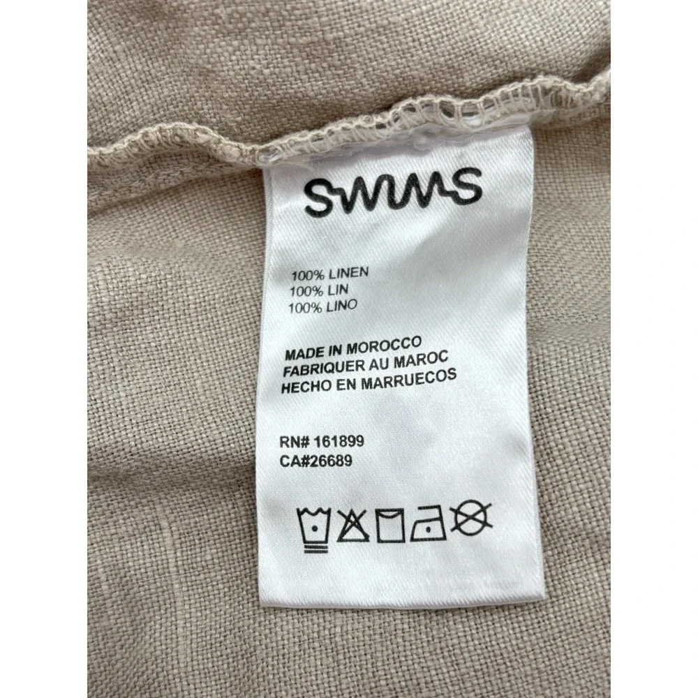 SWIMS 100% Linen Drawstring Shorts Men's XL Beige‎ Coastal Preppy Luxury